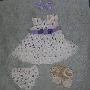 Purple Polka dots dress